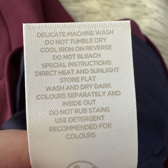 Boden Polperro Ottoman Grosgrain Dress Women’s 8R Red Navy Lined Pleated Pencil - Picture 13 of 13